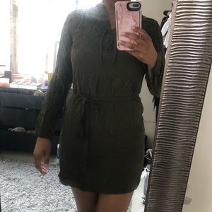 Army Green Shirt Dress